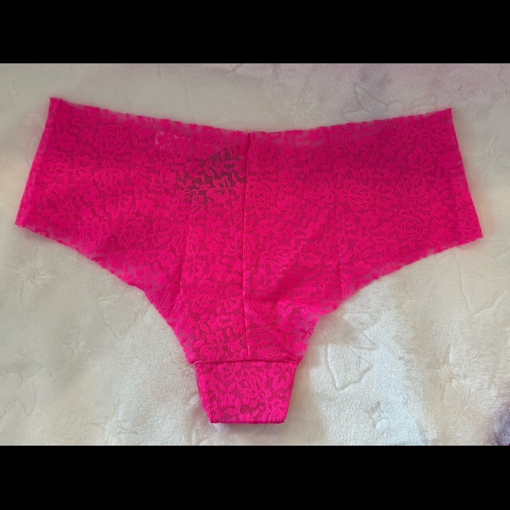 Victoria’s Secret PINK 2Pack Lace Cheeky Panties –Purple & Hot Pink – Size M–NWT - Picture 4 of 7